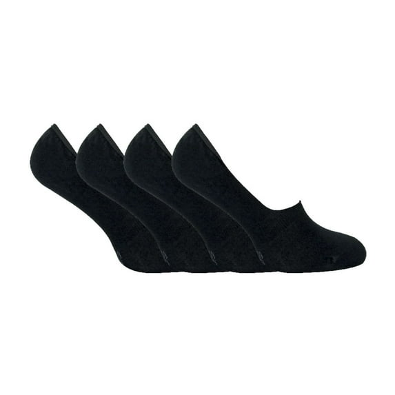 Sock Snob - 4 Pairs Bamboo Invisible Liner Socks Unisex with Non Slip Grips
