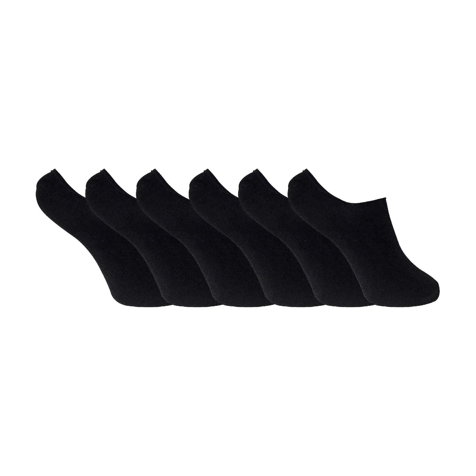 Sock Snob - 6 Pack Ladies Breathable Anti Sweat Bamboo Liner Ankle Socks with Grips