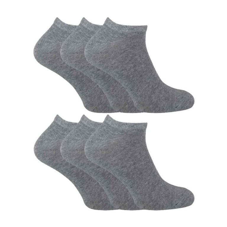 Sock Snob 6 Pack Mens Cotton Low Cut Quarter Gym Trainer Socks