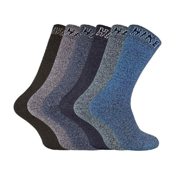 Sock Snob - 6 Pairs HIKE Mens Summer Breathable Cotton Hiking Socks