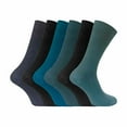 thumbnail image 1 of Sock Snob - 6 Pairs Mens Breathable Cotton Non Elastic Loose Wide Top Dress Socks, 1 of 2