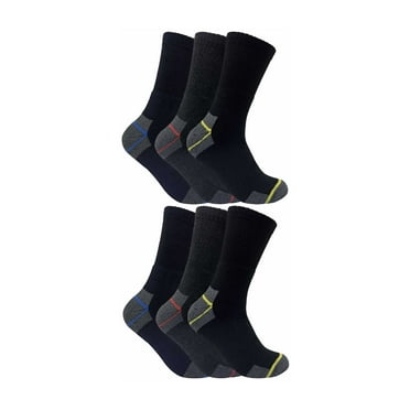 Sock Snob - 6 Pairs Mens Cotton Work Socks for Steel Toe Boots