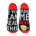 thumbnail image 1 of Sock Snob - If You Can Read This Socks Bring Me - Wine Beer Gin Tea Coffee Pizza, 1 of 2