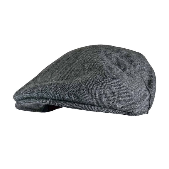 Sock Snob - Mens Checked Wool Blend Traditional Flat Cap