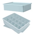 thumbnail image 1 of Sock and Underwear Organizer,Drawer Clothes Organizer,Multi-Compartment Underwear Sock Organizer with Lid, Lightweight Space-Saving Plastic Drawer Storage Box for Home Bedroom Closet(Blue B 11in), 1 of 9