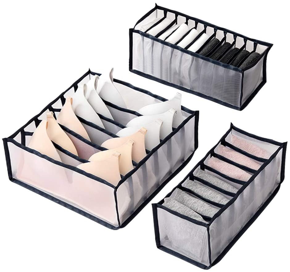 Sock Underwear Organizer Drawer Dividers, Foldable Fabric Dresser