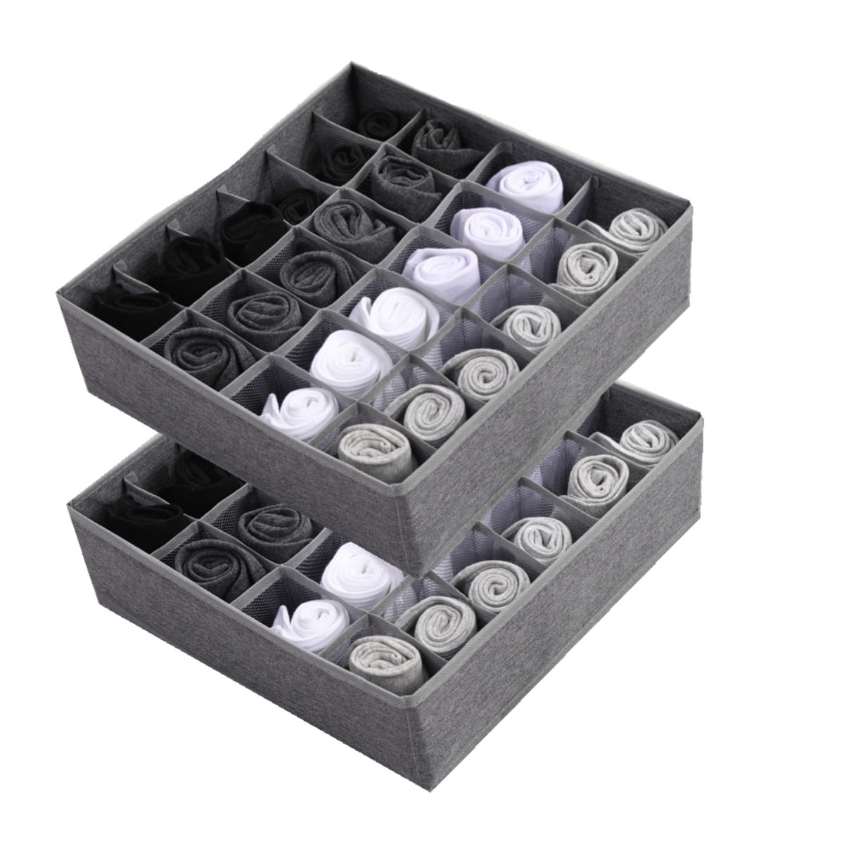 Sock Drawer Organizers Foldable Cloth Organizer Fabric Underwear Drawer ...