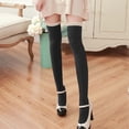 thumbnail image 1 of Sock for Women，Clearance Women Lady Warm Cotton Thigh High Long Stockings Knit Over Knee Lace Socks, 1 of 6