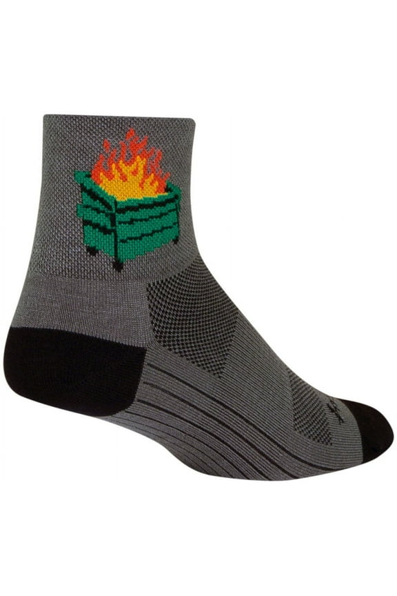 2020 Classic Socks - 3", Gray/Black, Small/Medium