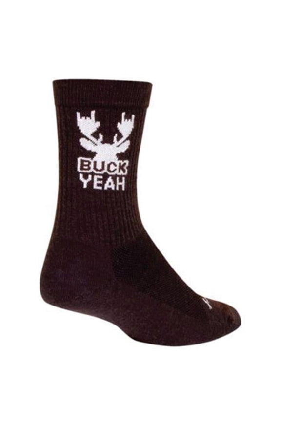 SockGuy Buck Yeah Wool Socks - 6", Small/Medium Shrink-Resistant & Itch-Free