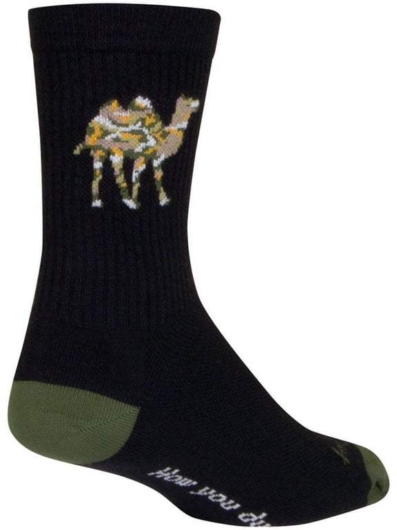 CamelFlage Crew Sock - 6", Large/X-Large Stretch-To-Fit Sizing System
