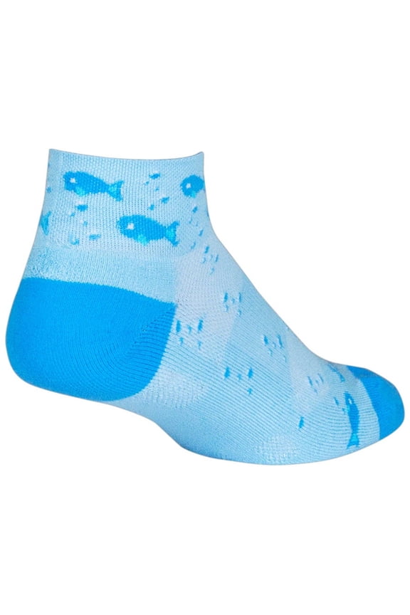 Channel Air Fishy Classic Low Socks - 2 inch, Blue, Women's, S/M