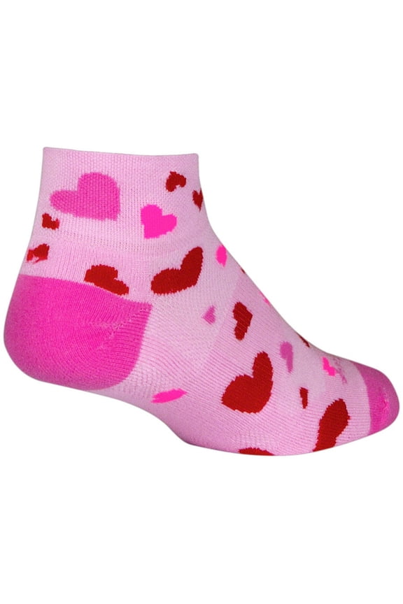 Channel Air Hearts Classic Low Socks - 2 inch, Pink/Red, Women's, S/M