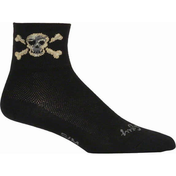 SockGuy Classic 3in Pirate Cycling/Running Socks (L/XL)