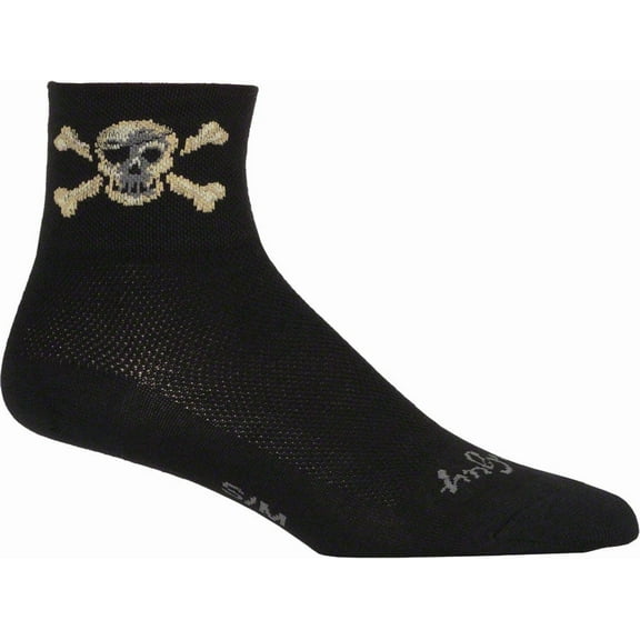 SockGuy Classic 3in Pirate Cycling/Running Socks (L/XL)