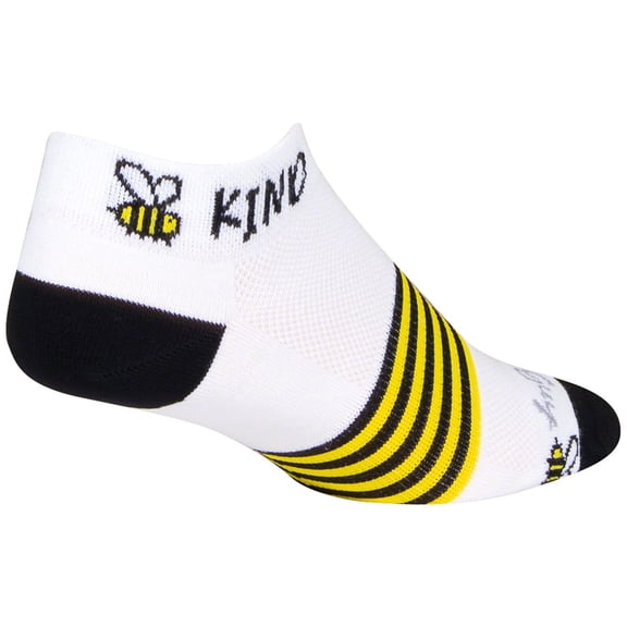 SockGuy Classic Bee Kind Socks - 1", Small/Medium