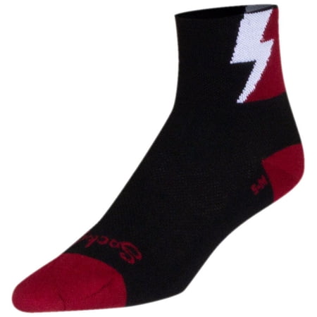 SockGuy Classic Bolt Socks - 3 inch, Red, Large/X-Large
