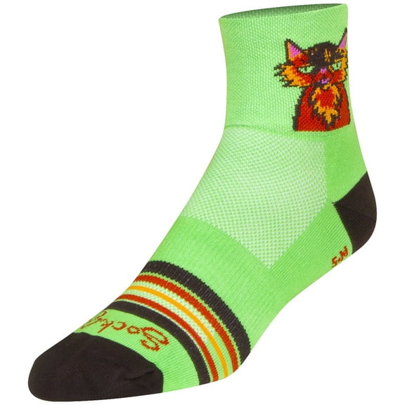 SockGuy Classic Cat Buzz Socks - 3", Small/Medium
