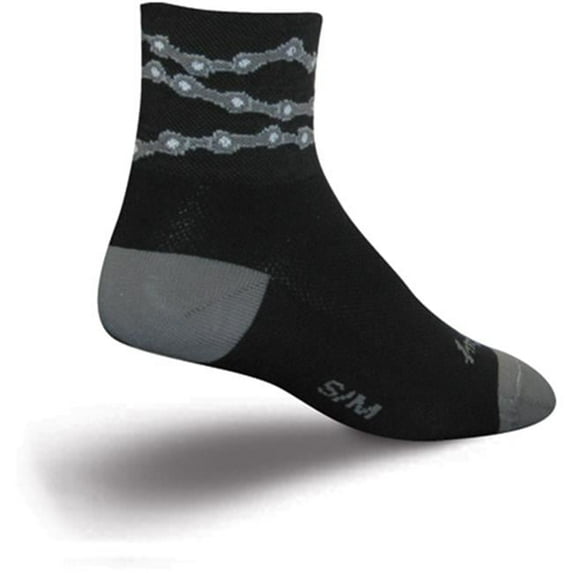 SockGuy Classic Chains Sock Black LG/XL