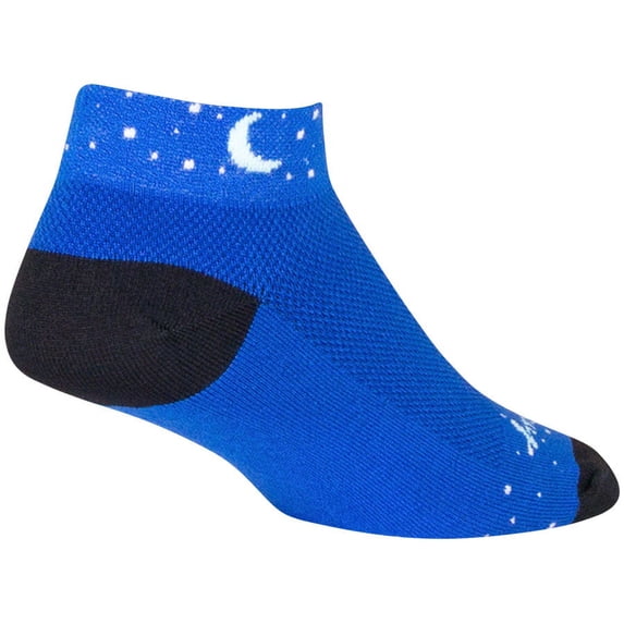 SockGuy Classic Glitter Socks - 1 inch, Blue, Women's, Small/Medium