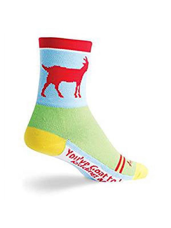 Classic Goat Socks - 4 inch, Red/Blue/Green, Small/Medium