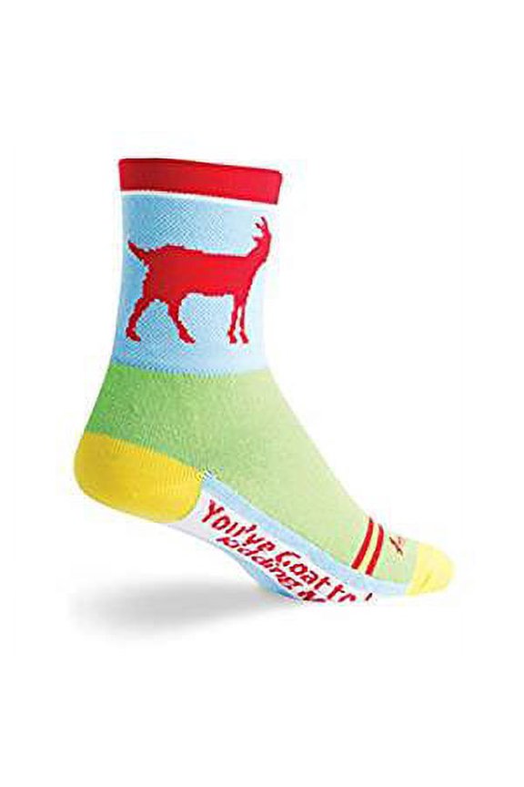 Classic Goat Socks - 4 inch, Red/Blue/Green, Small/Medium
