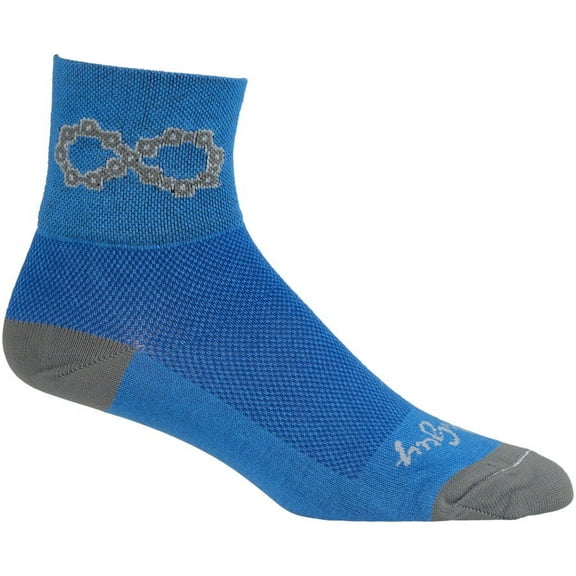 SockGuy Classic Infinite Socks 3 inch Blue Small Medium Unisex Synthetic