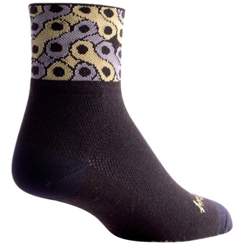 SockGuy Classic Links Socks 3 inch Black Large X-Large Unisex Synthetic