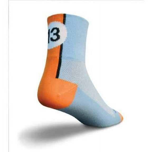 SockGuy Classic Lucky 13 Sock: Blue LG/XL