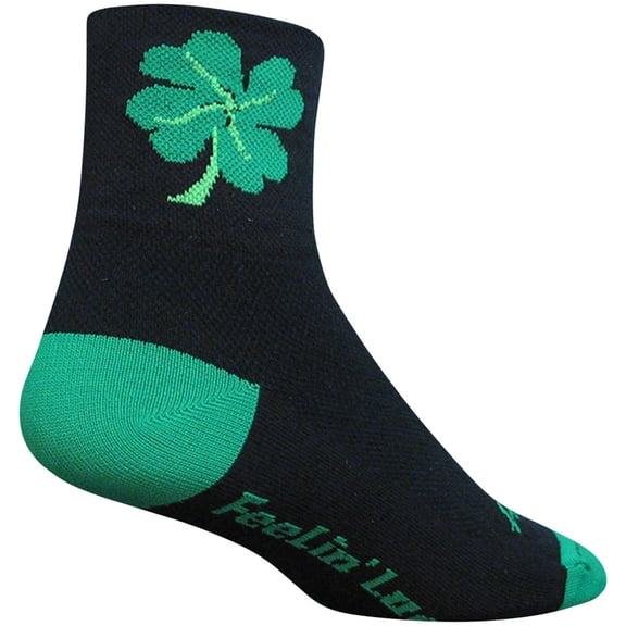 SockGuy Classic Lucky Socks - 3 inch, Black, Large/X-Large