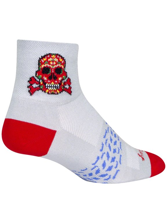 Classic Red Skull Socks - 3", Small/Medium