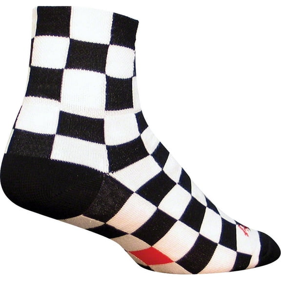 SockGuy Classic Ridgemont Sock Black/White Checker SM/MD