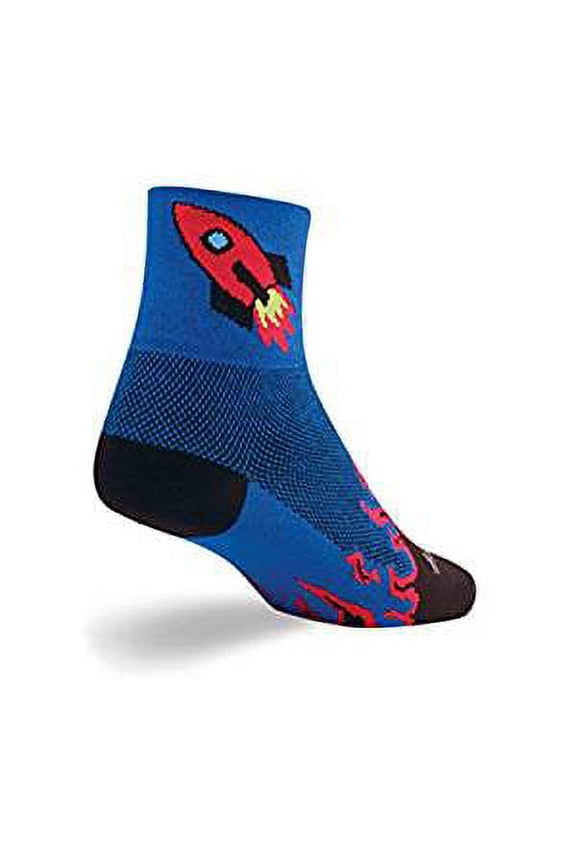 Classic Rocket Man Socks - 3 inch, Blue, Small/Medium