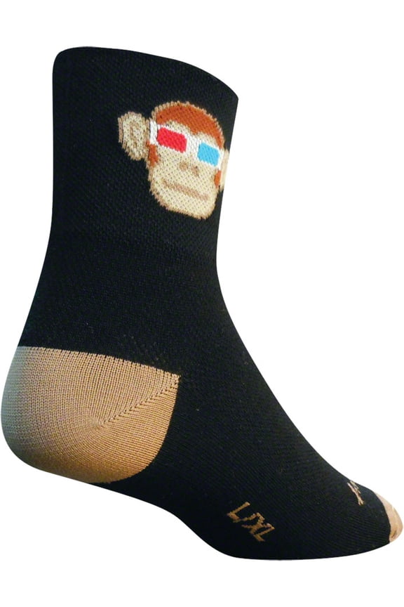Classic See 3D Socks - 3 inch, Black, Large/X-Large