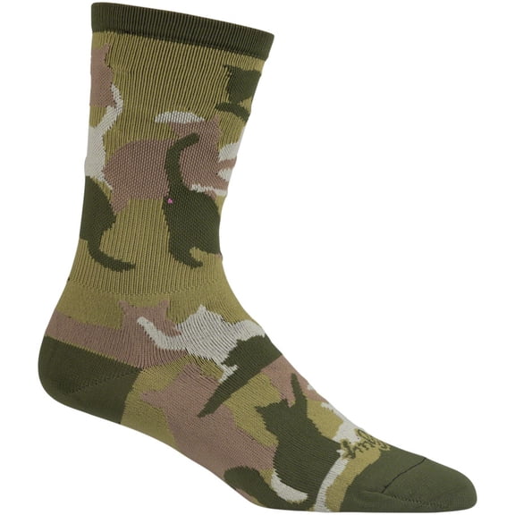 SockGuy Crew Catmo Socks 5 inch Green Large X-Large Easy-Fit Cuff Unisex