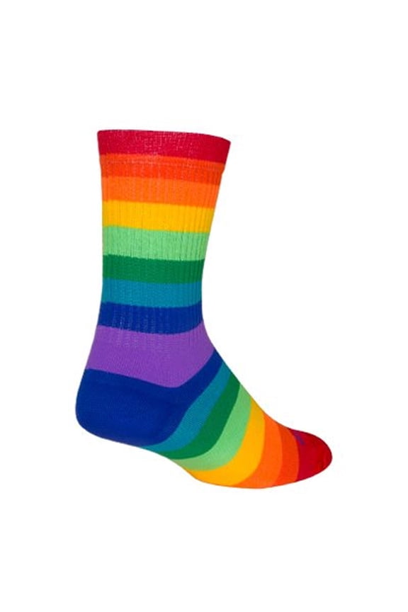 Crew Fabulous Socks - 6 inch, Rainbow, Large/X-Large