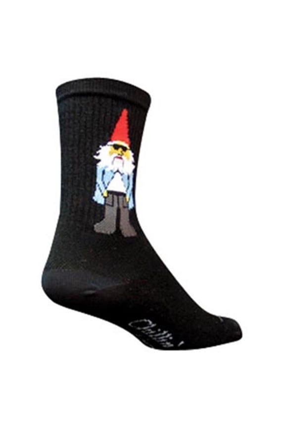 Crew Gnomies Socks 6 inch Black Small Medium Unisex Synthetic