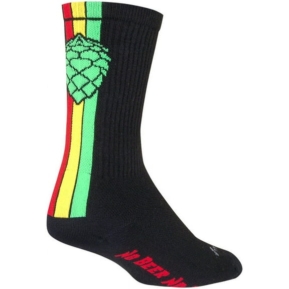 SockGuy Crew Hoppyness Socks - 6", Black, Small/Medium