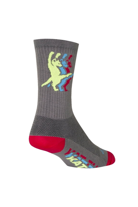 Crew Kat-Fu Sock: Gray SM/MD Double Stitched Heel and Toe Ultra Wicking