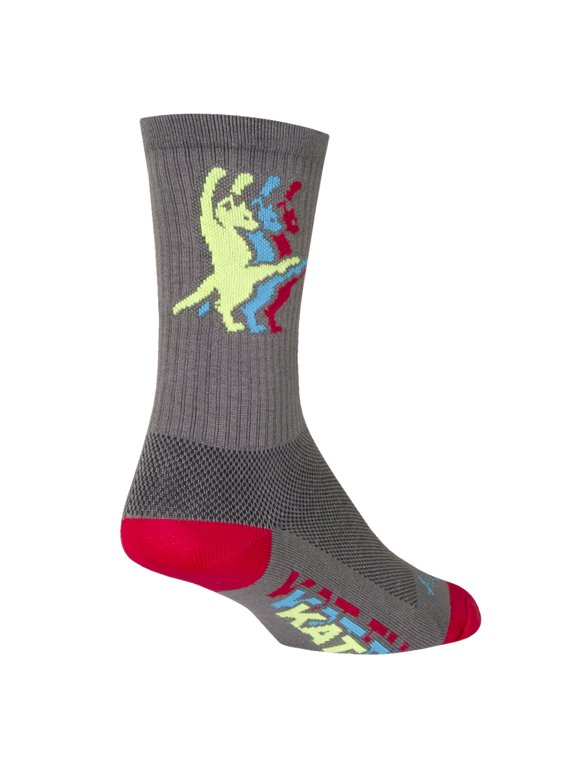Crew Kat-Fu Socks - 6 inch Gray Small/Medium