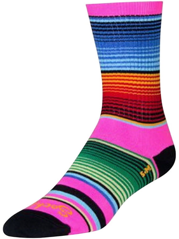 Crew Siesta Socks - 6", Pink/Multi-Color, Small/Medium