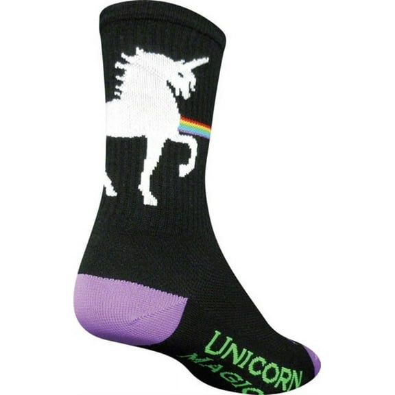 SockGuy Crew Unicorn Express Sock Black SM/MD