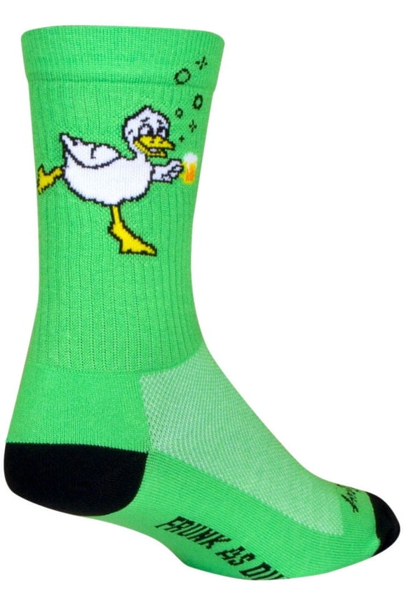 Duck Face Crew Sock - 6", Large/X-Large Stretch-To-Fit Sizing System