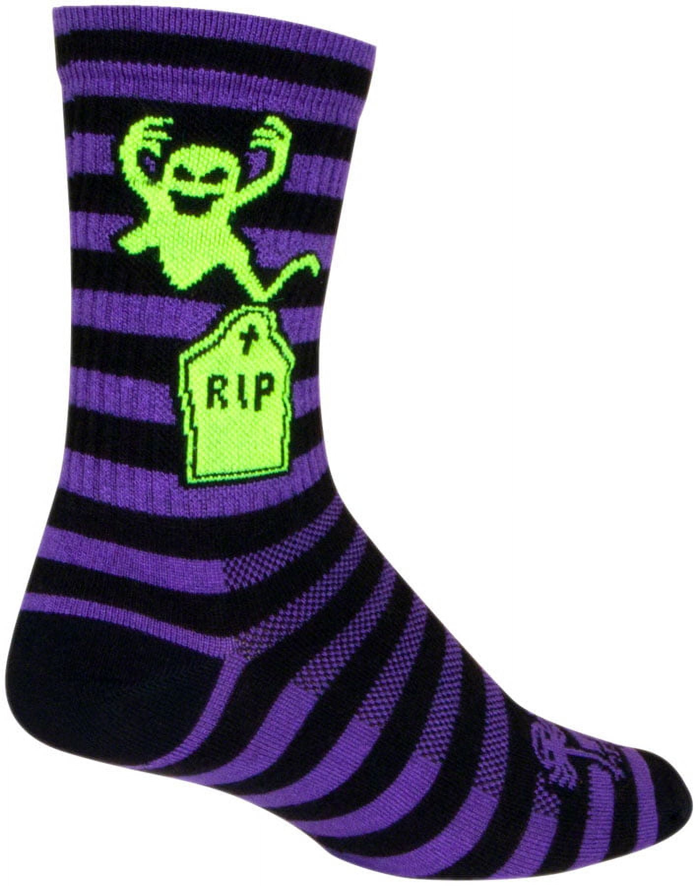 SockGuy Fright Crew Sock 6", Small/Medium StretchToFit Sizing