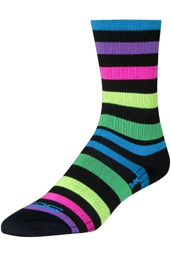 SGX 6in Night Bright Performance Cycling/Running Socks (Night Bright - L/XL)