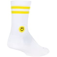 thumbnail image 1 of SockGuy SGX Smiley Socks - 6 inch, White/Yellow, Small/Medium, 1 of 4