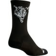 thumbnail image 1 of SockGuy SGX Wolf Socks 6 inch Black Compression Small Medium Unisex Synthetic, 1 of 2