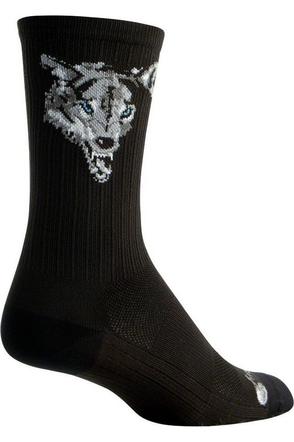 SGX Wolf Socks 6 inch Black Compression Small Medium Unisex Synthetic