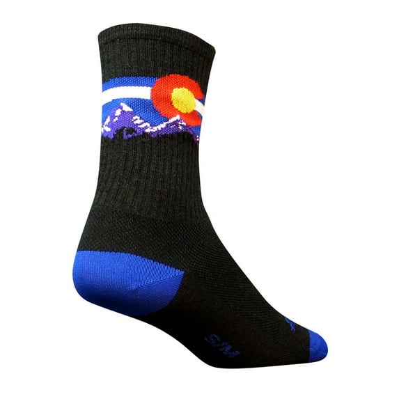 SockGuy Wool Crew 6in Colorado MTN Cycling/Running Socks