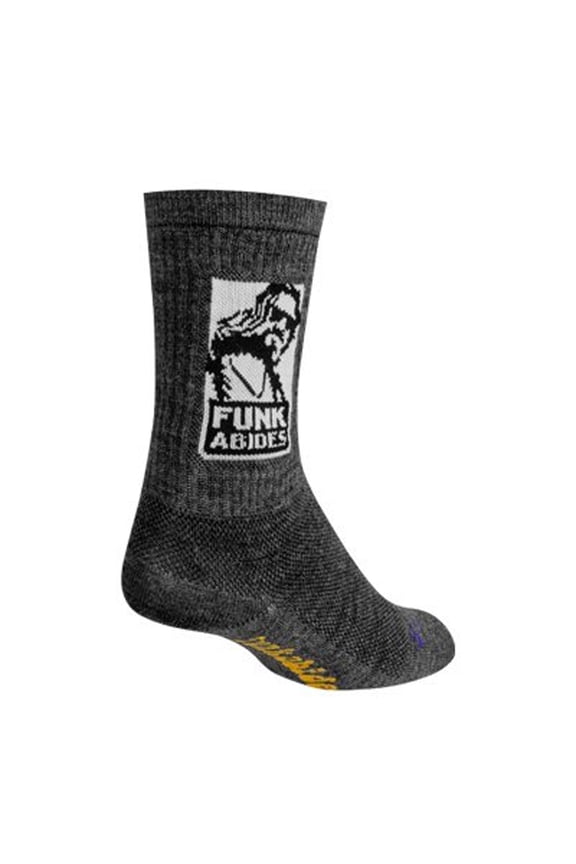 Wool Crew 6in Funk Abides Cycling/Running Socks (Funk Abides - L/XL)